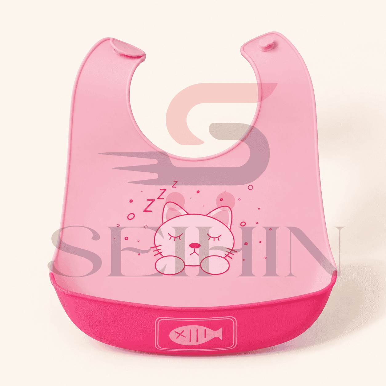 Silicone Baby Feeding Bib with Food Catcher Pocket