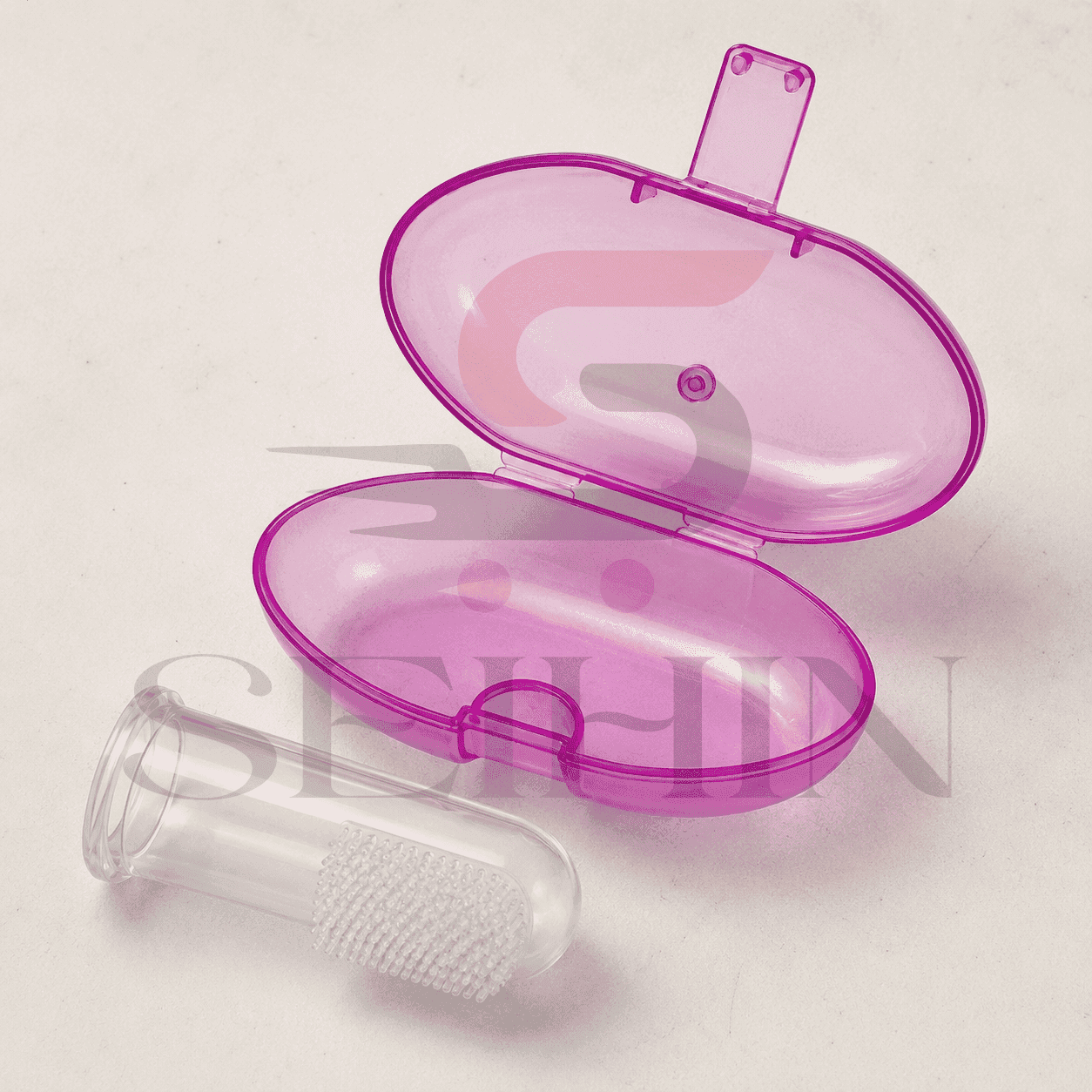 Soft Silicone Baby Finger Toothbrush with Storage Case