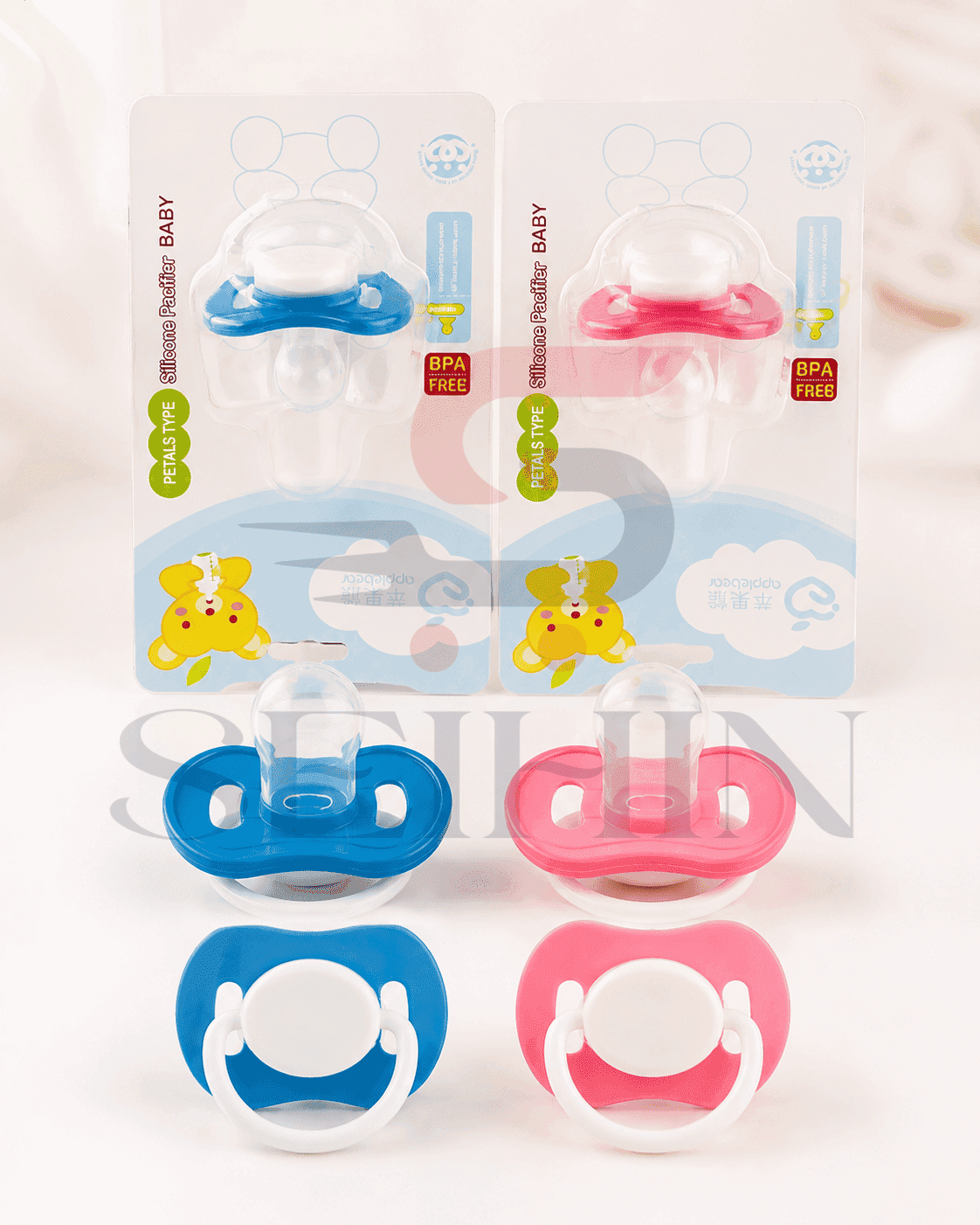Applebear Petals Type Silicone Pacifiers for 0-3m Baby