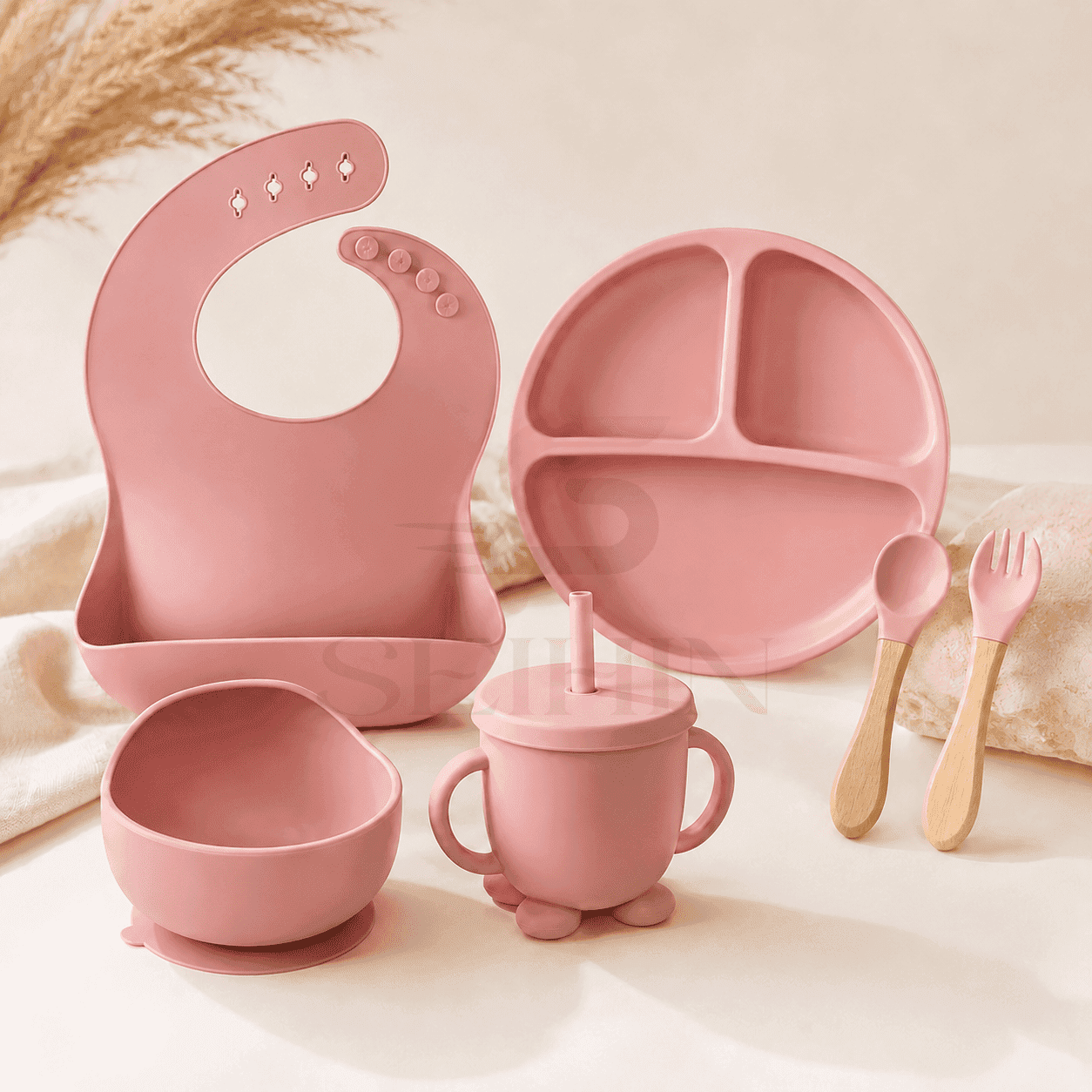 6-Piece Silicone Baby Feeding & Training Cutlery Set