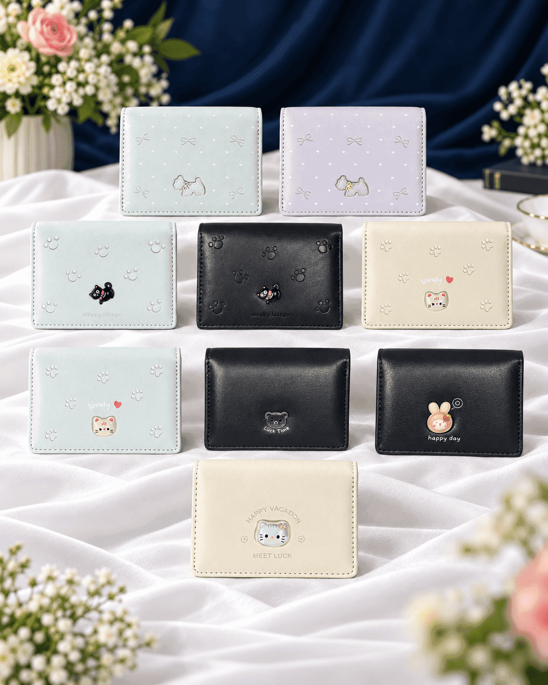 Cute Cartoon Compact Wallet for Women & Girls – Multiple Designs